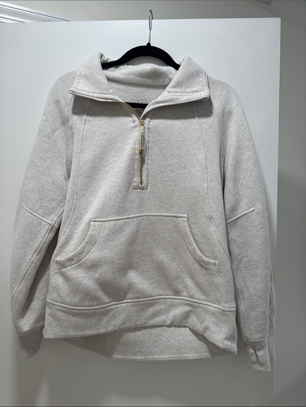 lululemon athletica Light Oatmeal Half-Zip Pullover